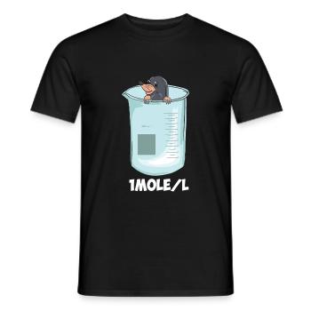 1 Mole / Liter Chemie Labor Chemiker Nerd Geek mol - Männer T-Shirt - Schwarz - Vorne - AI Model Male 178 light (178cm)