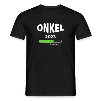 Onkel 2023 Geburt Schwangerschaft Babypinkeln Idee - Männer T-Shirt - Schwarz - Vorne - AI Model Male 178 light (178cm)