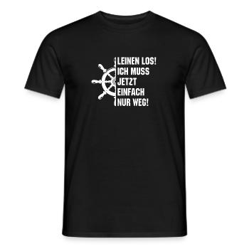 Leinen los - ich muss einfach nur weg - Männer T-Shirt - Schwarz - Vorne - AI Model Male 178 light (178cm)