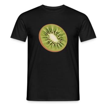 kiwi - Männer T-Shirt - Schwarz - Vorne - AI Model Male 178 light (178cm)