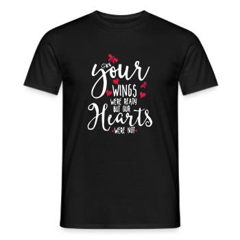 Deine Flügel waren Bereit. Unsere Herzen nicht. - Männer T-Shirt - Schwarz - Vorne - AI Model Male 178 light (178cm)