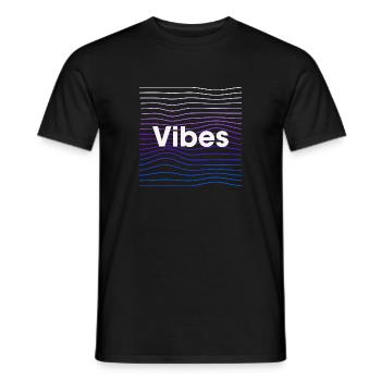 Vibes - Men's T-Shirt - black - Front - AI Model Male 178 light (178cm)