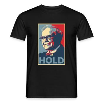 Warren Buffett détient Bourse Bitcoin BTC Invest - T-shirt homme - noir - Devant - AI Model Male 178 light (178cm)