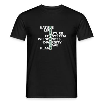 Reforestation is the future for nature and people. - Men's T-Shirt - black - Front - AI Model Male 178 light (178cm)