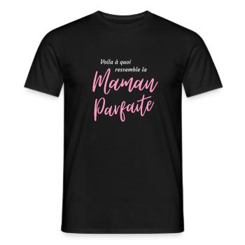Voila à quoi ressemble la maman parfaite - T-shirt homme - noir - Devant - AI Model Male 178 light (178cm)