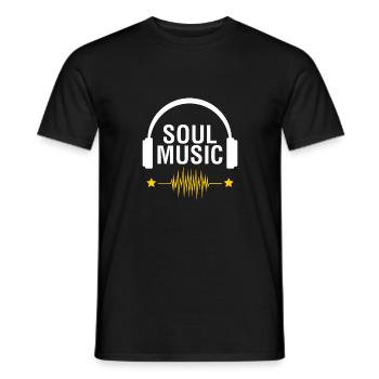 Musique soul - T-shirt homme - noir - Devant - AI Model Male 178 light (178cm)