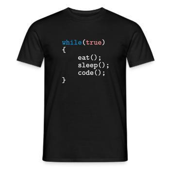 Programmierer, Software, Informatik, Developer - Men's T-Shirt - black - Front - AI Model Male 178 light (178cm)