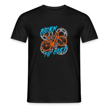 Né pour le cyclisme - T-shirt homme - noir - Devant - AI Model Male 178 light (178cm)