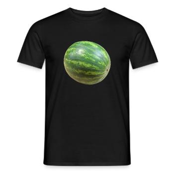 melon watermelon watermelon veggie gemues - Men's T-Shirt - black - Front - AI Model Male 178 light (178cm)
