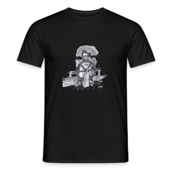 Sailor # Art nord-allemand - T-shirt homme - noir - Devant - AI Model Male 178 light (178cm)