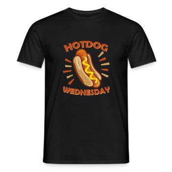 Restauration rapide - Hotdog MERCREDI - T-shirt homme - noir - Devant - AI Model Male 178 light (178cm)