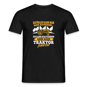 Tractor Shirt · Agriculture · Exciting - Men's T-Shirt - black - Front - AI Model Male 178 light (178cm)