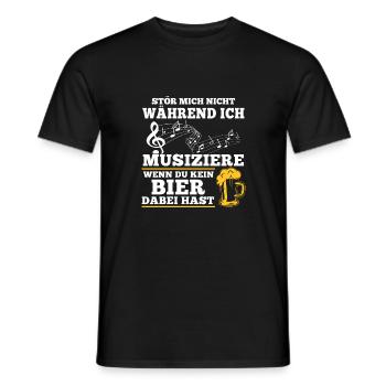 Brass Band Shirt · Musicien · Ne me dérange pas - T-shirt homme - noir - Devant - AI Model Male 178 light (178cm)
