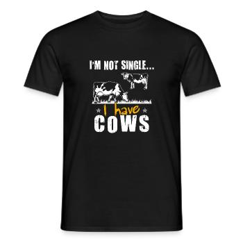 Agriculture shirt · farm · not alone - Men's T-Shirt - black - Front - AI Model Male 178 light (178cm)