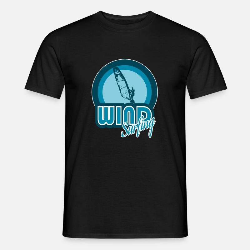 Windsurfer - Männer T-Shirt - Schwarz