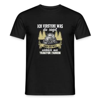 Tractor agriculture farmer gift · understand - Men's T-Shirt - black - Front - AI Model Male 178 light (178cm)