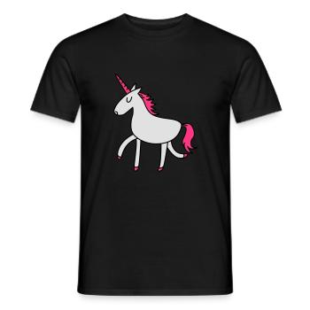 Cute Unicorn - Men's T-Shirt - black - Front - AI Model Male 178 light (178cm)
