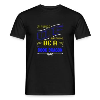 livres de typographie et chemise de comptable de vin - T-shirt homme - noir - Devant - AI Model Male 178 light (178cm)