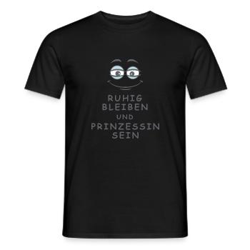 Prinzessin sein - Männer T-Shirt - Schwarz - Vorne - AI Model Male 178 light (178cm)