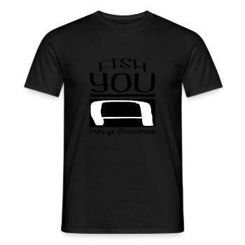 Bébé Drôle de dictons Aventure Tshirt Dinosaure Poisson - T-shirt homme - noir - Devant - AI Model Male 178 light (178cm)
