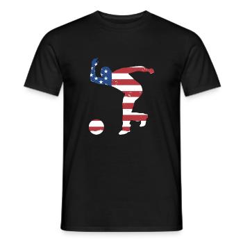 Sport Us Flag Bowling - Men's T-Shirt - black - Front - AI Model Male 178 light (178cm)