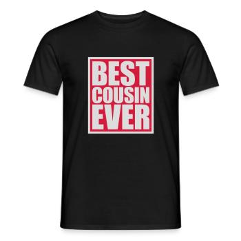 best cousin ever quote - Men's T-Shirt - black - Front - AI Model Male 178 light (178cm)