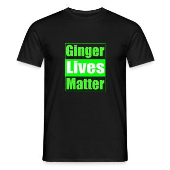 St Patrick s Day Ginger Lives Matter - T-shirt homme - noir - Devant - AI Model Male 178 light (178cm)