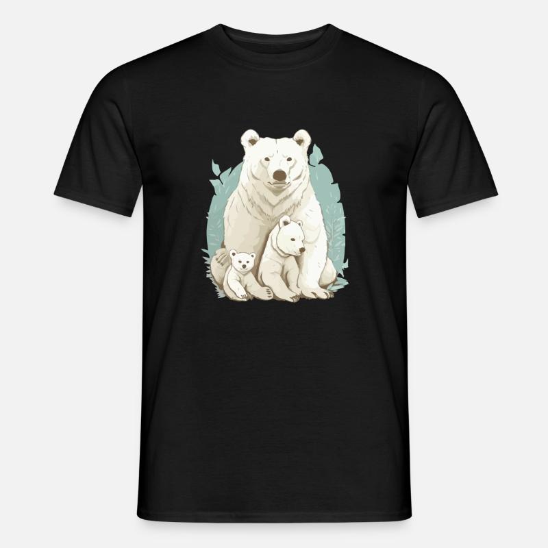 Mama Bär - Männer T-Shirt - Schwarz