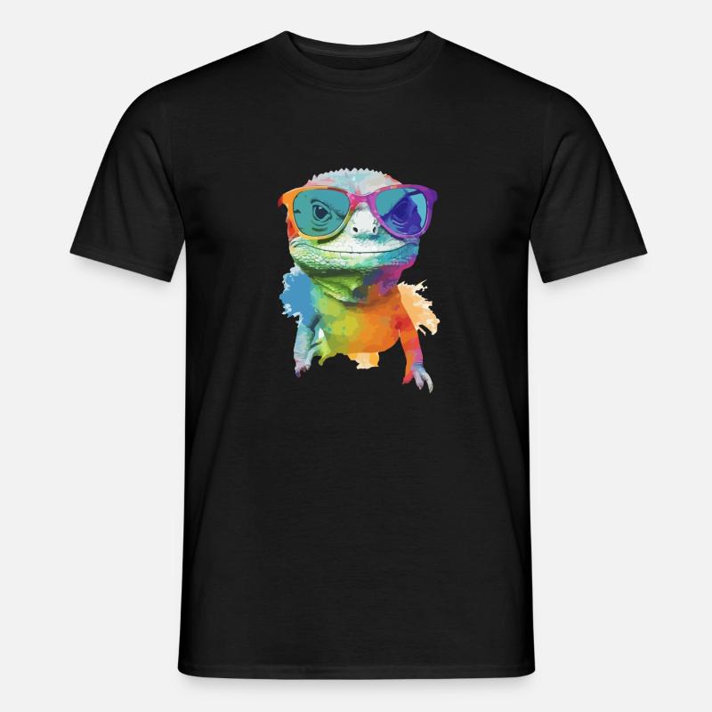 Zoozoo die Eidechse - Männer T-Shirt - Schwarz