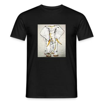 White Elephant - Men's T-Shirt - black - Front - AI Model Male 178 light (178cm)