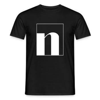 Lettre alphabet n - T-shirt homme - noir - Devant - AI Model Male 178 light (178cm)