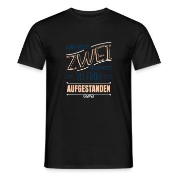 kaffeesatz lustiger spruch müdigkeit arabica zitat - Männer T-Shirt - Schwarz - Vorne - AI Model Male 178 light (178cm)