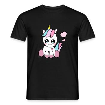 baby unicorn - Men's T-Shirt - black - Front - AI Model Male 178 light (178cm)