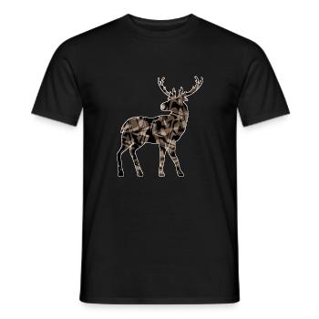 Hirsch - Männer T-Shirt - Schwarz - Vorne - AI Model Male 178 light (178cm)