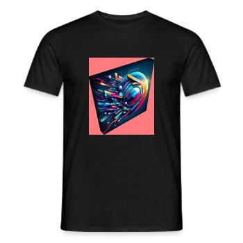 Futurisme: L'Art de la Vitesse et de la Couleur - T-shirt homme - noir - Devant - AI Model Male 178 light (178cm)
