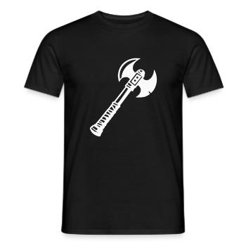 axt 1 - Männer T-Shirt - Schwarz - Vorne - AI Model Male 178 light (178cm)