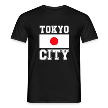 Tokyo City, Japan - Men's T-Shirt - black - Front - AI Model Male 178 light (178cm)