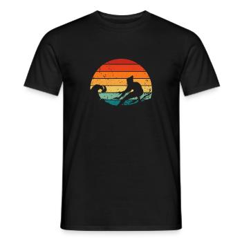 Surfeur - Surf Surf Water Sea Man Bun - T-shirt homme - noir - Devant - AI Model Male 178 light (178cm)