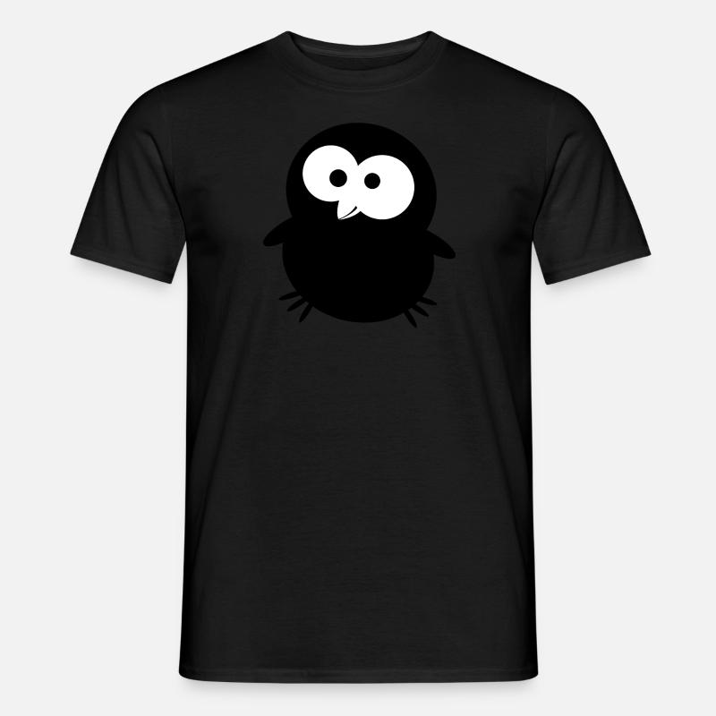 Lustiger Rabe Kraehe Schwarzer - Männer T-Shirt - Schwarz