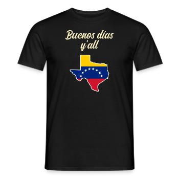 Venezolanisch-texanisches Design für Einwanderer - Männer T-Shirt - Schwarz - Vorne - AI Model Male 178 light (178cm)