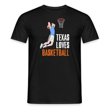 Texas basketball design for proud Texas fans - Men's T-Shirt - black - Front - AI Model Male 178 light (178cm)