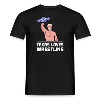 Texas wrestling design for proud Texas fans - Men's T-Shirt - black - Front - AI Model Male 178 light (178cm)