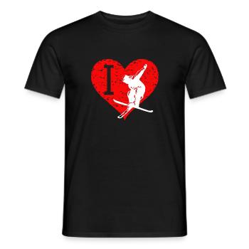 I Love Freestyle Ski 2 - Männer T-Shirt - Schwarz - Vorne - AI Model Male 178 light (178cm)