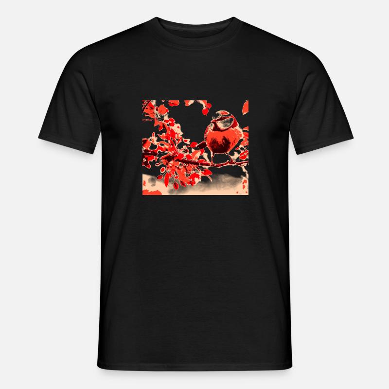 Vogel - Männer T-Shirt - Schwarz