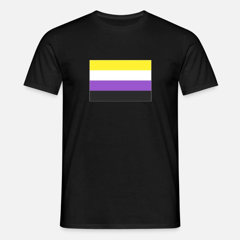 Non-binary Flagge - Männer T-Shirt - Schwarz