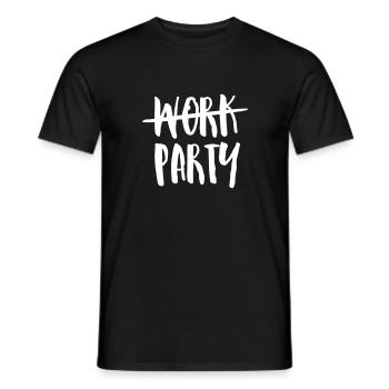 Work - Party - Men's T-Shirt - black - Front - AI Model Male 178 light (178cm)