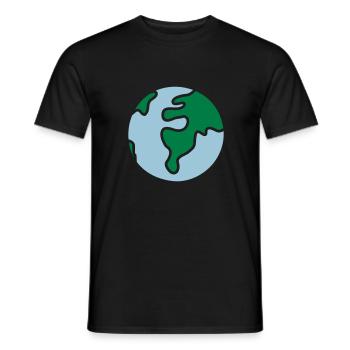 Globus - Welt - Männer T-Shirt - Schwarz - Vorne - AI Model Male 178 light (178cm)