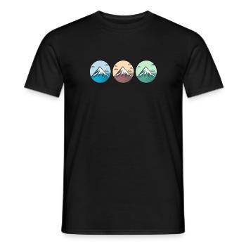Gebirgslandschaft Geometrische Kunst - Männer T-Shirt - Schwarz - Vorne - AI Model Male 178 light (178cm)