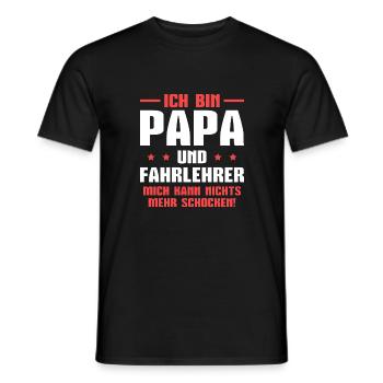 Fahrschule Papa und Fahrschullehrer Fahrlehrer - Männer T-Shirt - Schwarz - Vorne - AI Model Male 178 light (178cm)
