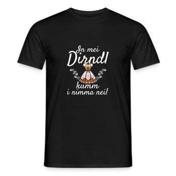 In Mei Dirndl Kumm I Nimma Nei | - Männer T-Shirt - Schwarz - Vorne - AI Model Male 178 light (178cm)